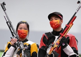 中国第9金！杨倩/杨皓然夺奥运10米气步枪混团冠军！